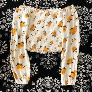 floral off the shoulder top